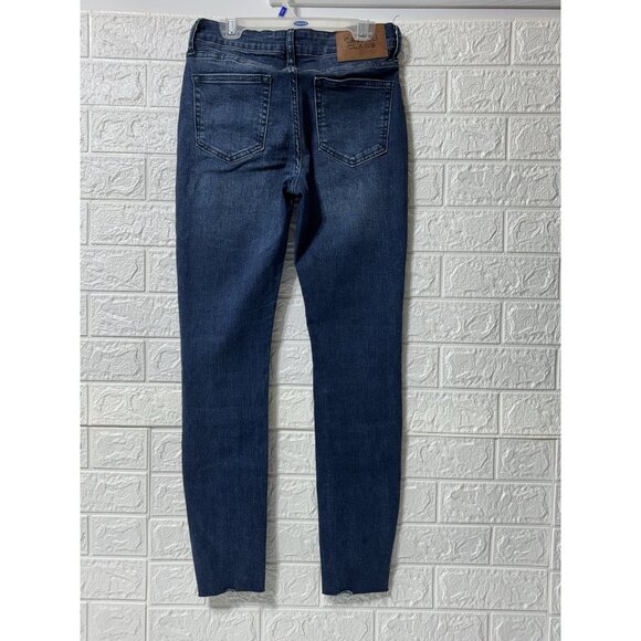 Cavalli Class NWOT High Rise Skinny Blue Raw Hem Jeans Women's Size 25 - Picture 2 of 6